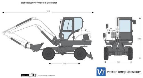 Bobcat E55W Wheeled Excavator