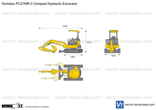 Komatsu PC27MR-3 Compact Hydraulic Excavator