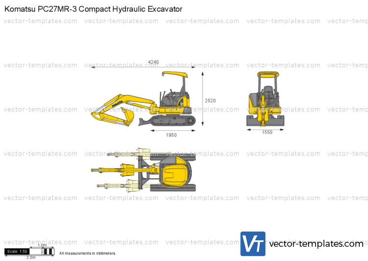 Komatsu PC27MR-3 Compact Hydraulic Excavator