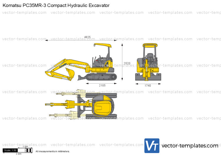 Komatsu PC35MR-3 Compact Hydraulic Excavator