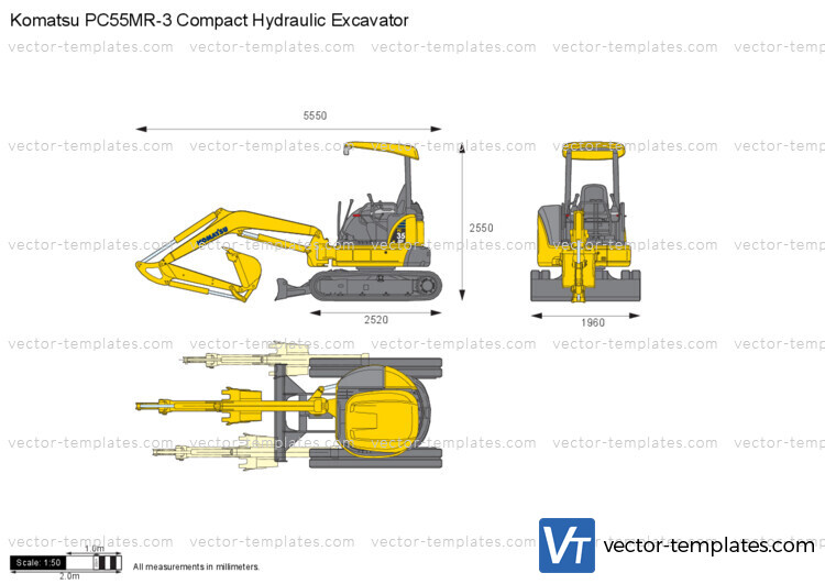 Komatsu PC55MR-3 Compact Hydraulic Excavator