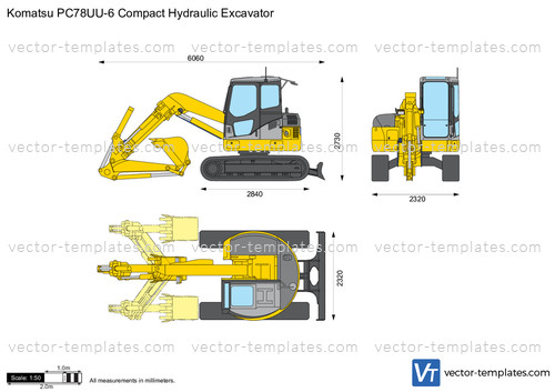 Komatsu PC78UU-6 Compact Hydraulic Excavator