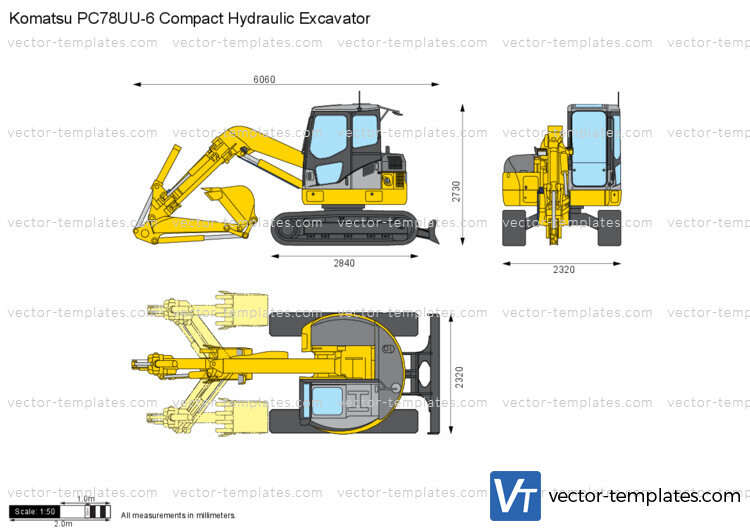 Komatsu PC78UU-6 Compact Hydraulic Excavator