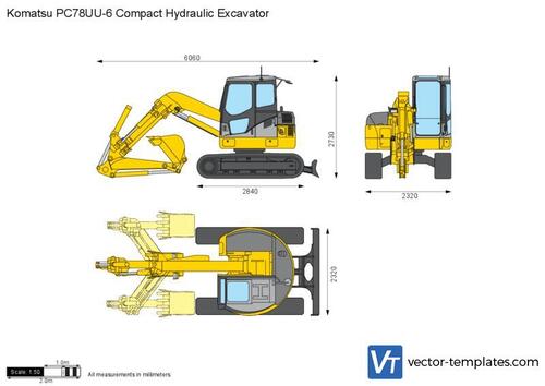 Komatsu PC78UU-6 Compact Hydraulic Excavator