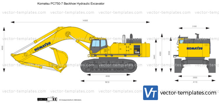 Komatsu PC750-7 Backhoe Hydraulic Excavator