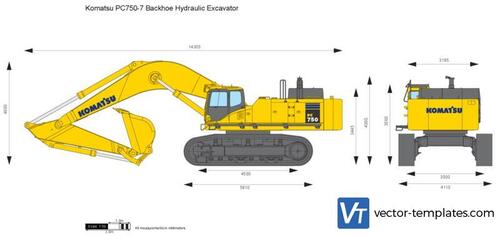 Komatsu PC750-7 Backhoe Hydraulic Excavator