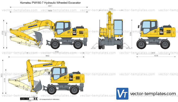 Komatsu PW180-7 Hydraulic Wheeled Excavator