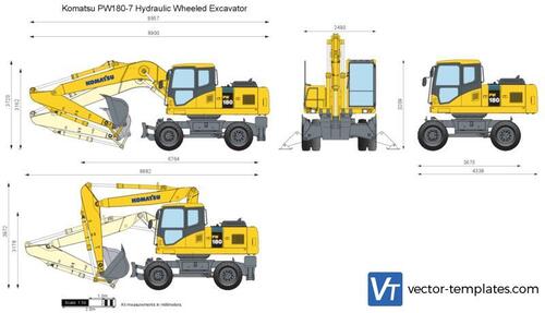 Komatsu PW180-7 Hydraulic Wheeled Excavator