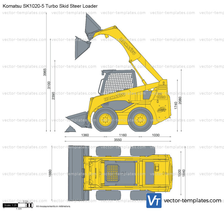 Komatsu SK1020-5 Turbo Skid Steer Loader