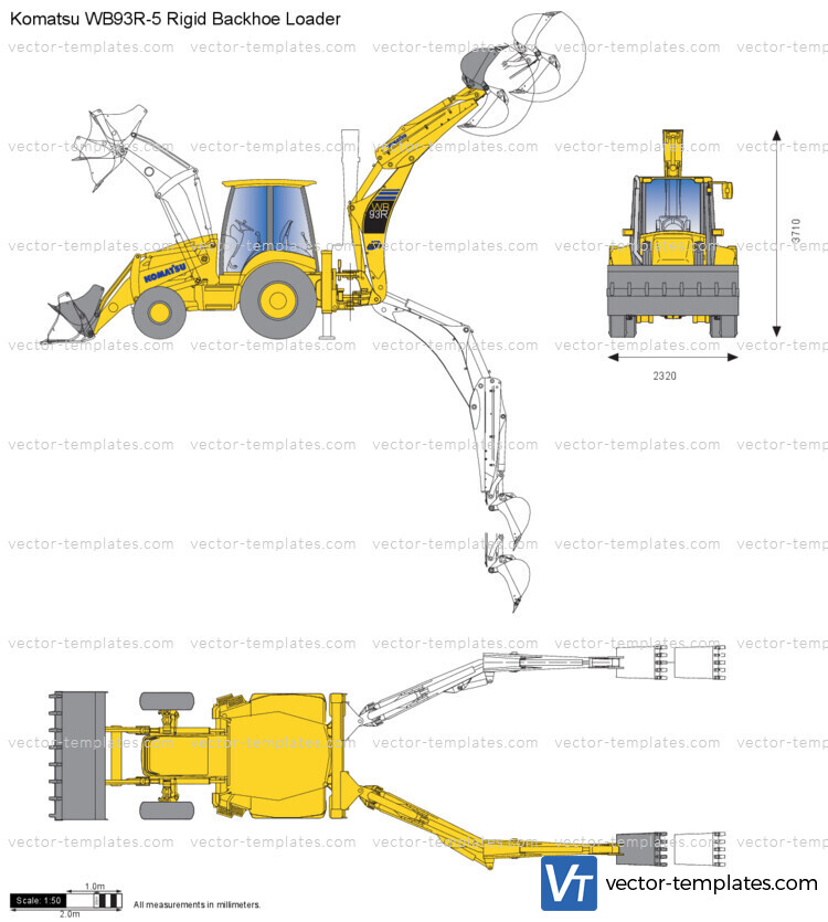 Komatsu WB93R-5 Rigid Backhoe Loader