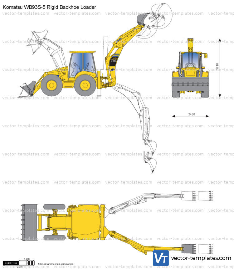 Komatsu WB93S-5 Rigid Backhoe Loader