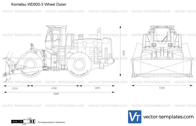 Komatsu WD600-3 Wheel Dozer