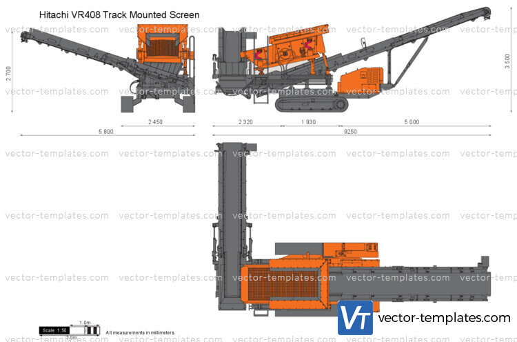 Hitachi VR408 Track Mounted Screen