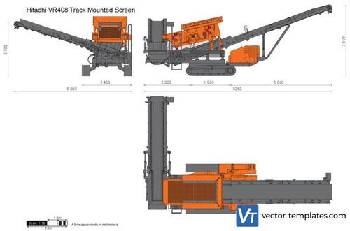 Hitachi VR408 Track Mounted Screen