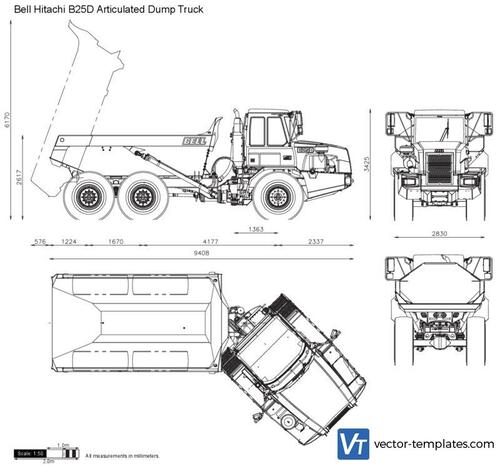 Bell Hitachi B25D Articulated Dump Truck