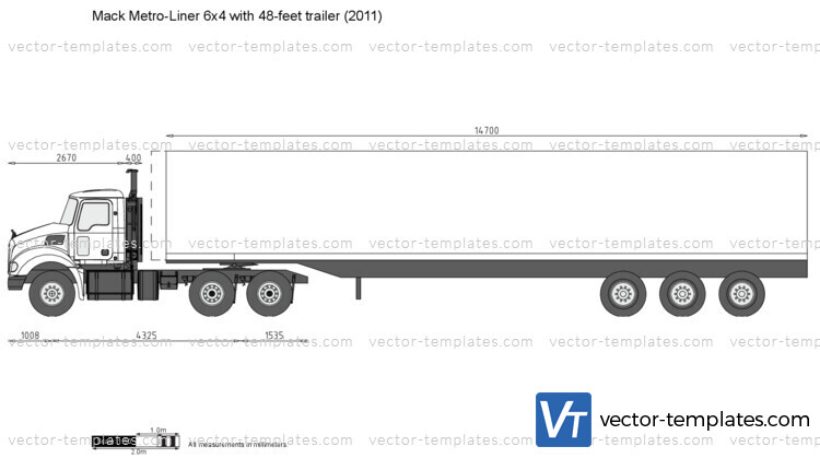 Mack Metro-Liner 6x4 with 48-feet trailer