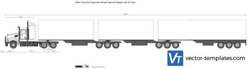 Mack Titan 8x6 Superliner 46-feet Highrise Sleeper with B-Triple