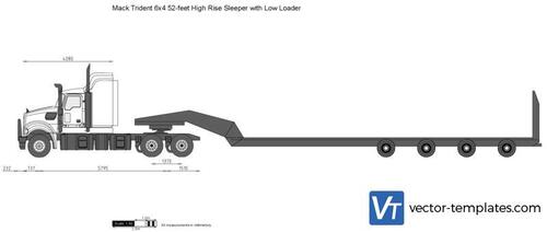 Mack Trident 6x4 52-feet High Rise Sleeper with Low Loader