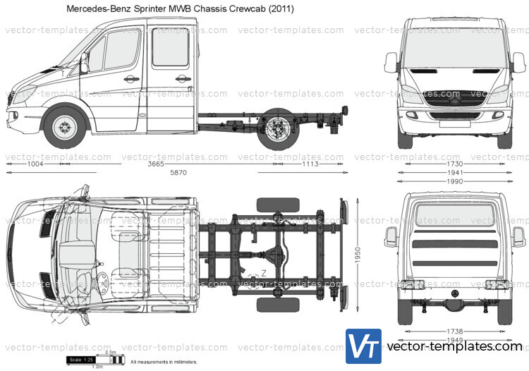 Mercedes-Benz Sprinter MWB Chassis Crewcab