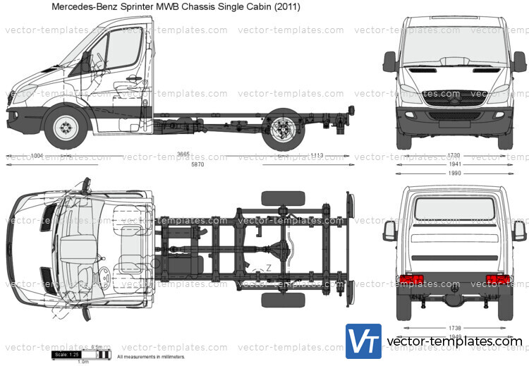 Mercedes-Benz Sprinter MWB Chassis Single Cabin