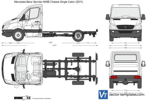 Mercedes-Benz Sprinter MWB Chassis Single Cabin