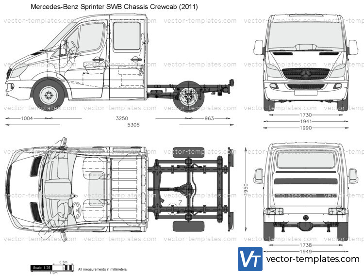 Mercedes-Benz Sprinter SWB Chassis Crewcab