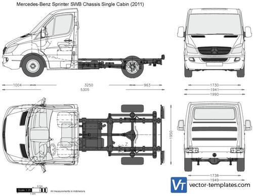 Mercedes-Benz Sprinter SWB Chassis Single Cabin