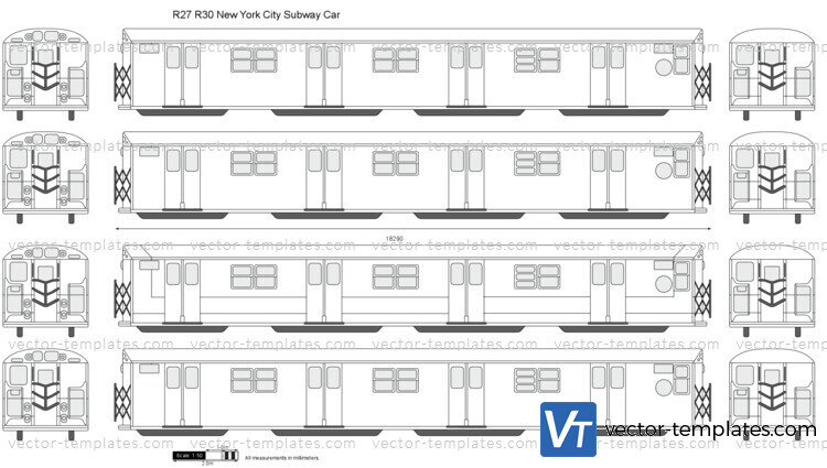 R27 R30 New York City Subway Car