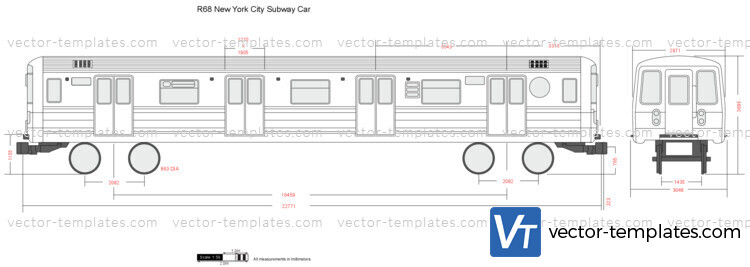 R68 New York City Subway Car