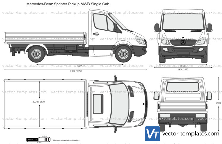 Mercedes-Benz Sprinter Pickup MWB Single Cab