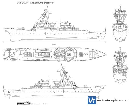 USS DDG-51 Arleigh Burke (Destroyer)