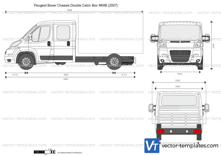 Peugeot Boxer Chassis Double Cabin Box MWB