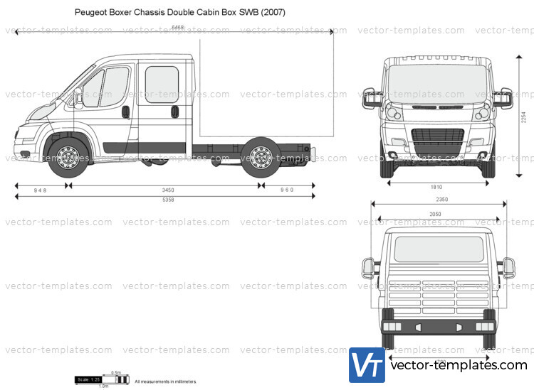 Peugeot Boxer Chassis Double Cabin Box SWB