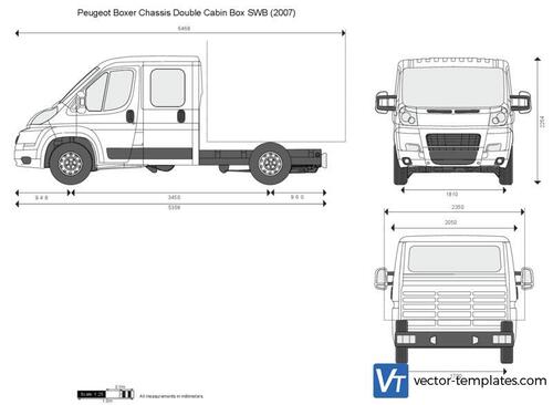 Peugeot Boxer Chassis Double Cabin Box SWB