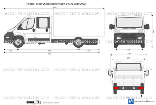 Peugeot Boxer Chassis Double Cabin Box XL LWB