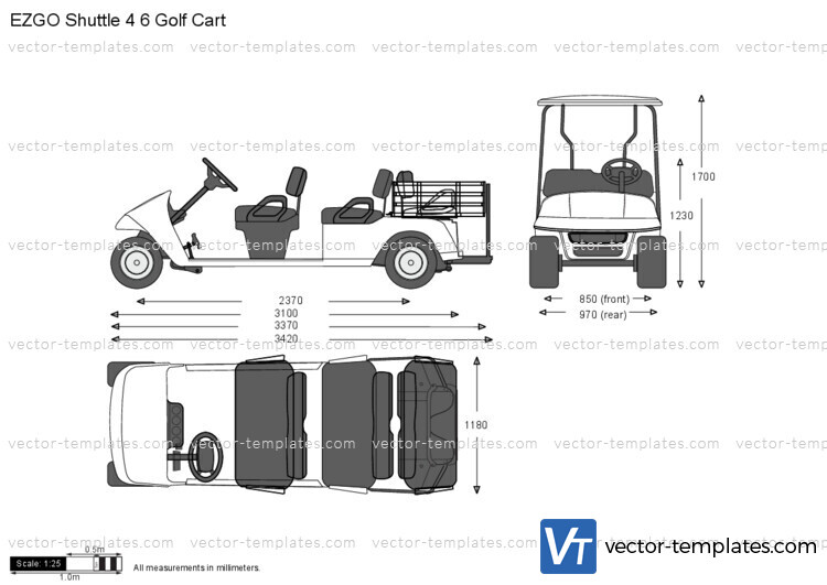 EZGO Shuttle 4 6 Golf Cart