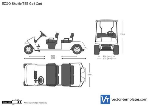 EZGO Shuttle TE5 Golf Cart