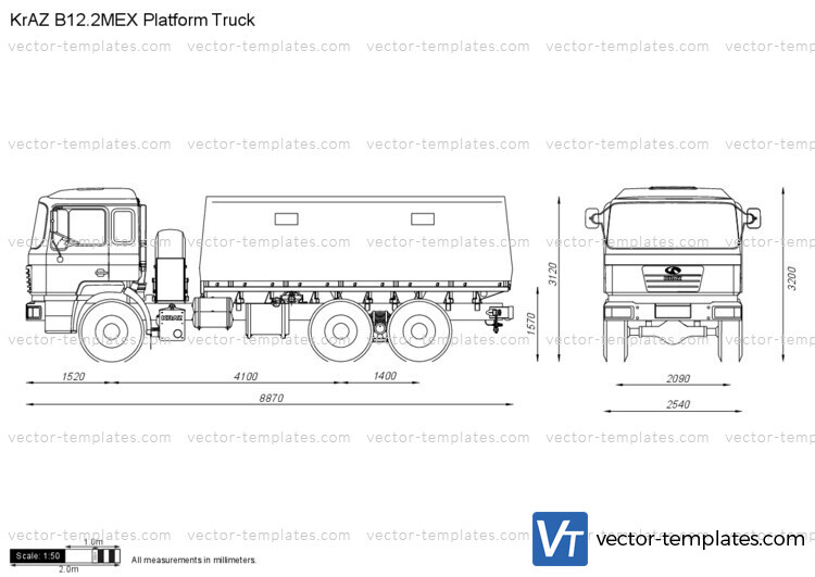 KrAZ B12.2MEX Platform Truck