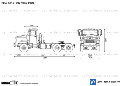 KrAZ-6443 Fifth-wheel tractor