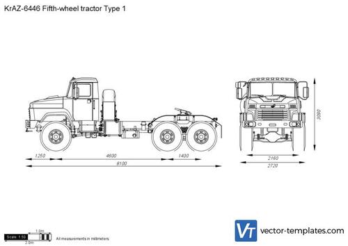 KrAZ-6446 Fifth-wheel tractor Type 1