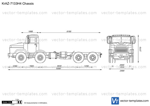 KrAZ-7133H4 Chassis