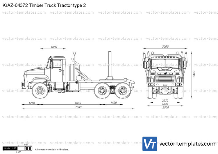 KrAZ-64372 Timber Truck Tractor type 2