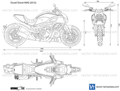 Ducati Diavel AMG 2011 MBIKE0072 Art Print Poster A4 A3 A2 A1
