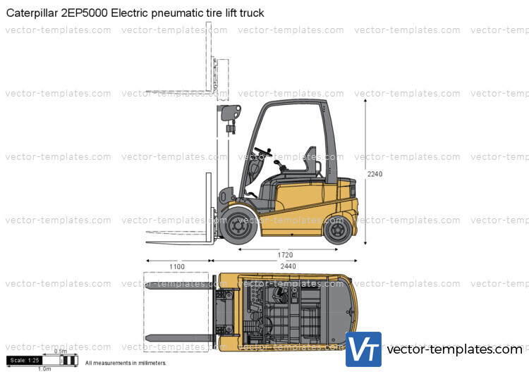 Caterpillar 2EP5000 Electric pneumatic tire lift truck