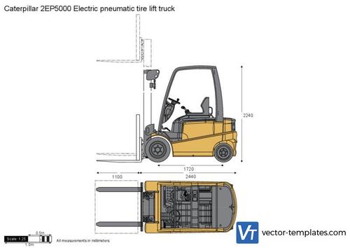 Caterpillar 2EP5000 Electric pneumatic tire lift truck