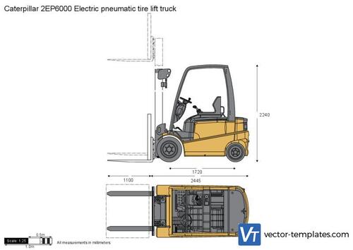 Caterpillar 2EP6000 Electric pneumatic tire lift truck