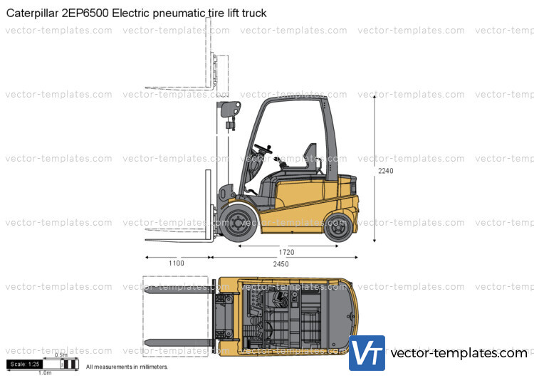 Caterpillar 2EP6500 Electric pneumatic tire lift truck