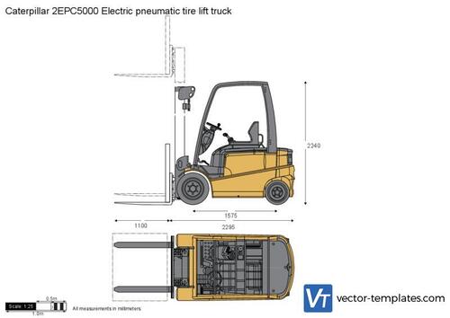 Caterpillar 2EPC5000 Electric pneumatic tire lift truck