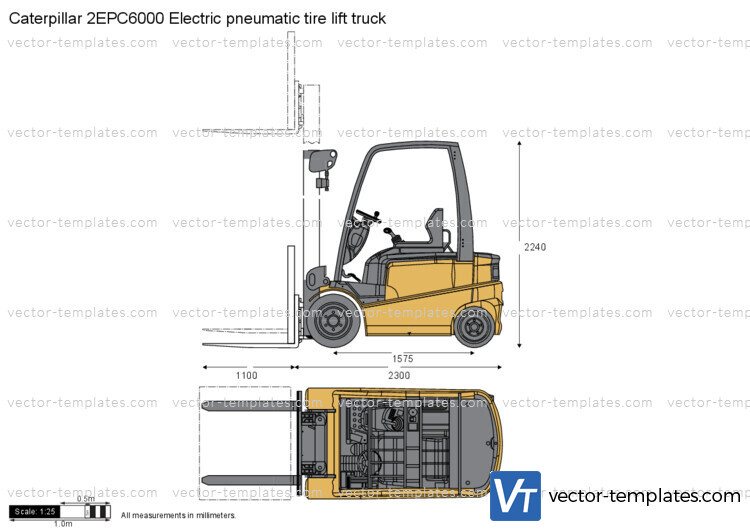 Caterpillar 2EPC6000 Electric pneumatic tire lift truck