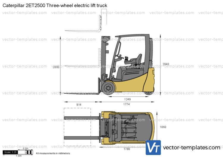 Caterpillar 2ET2500 Three-wheel electric lift truck